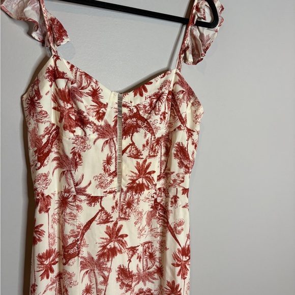 WAYF Etoile patterned corset ruffle sleeve dress - Picture 3 of 7